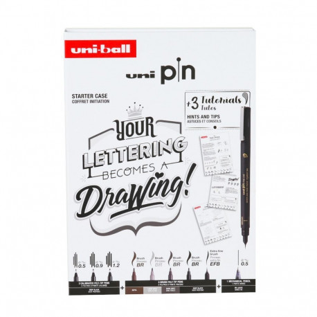 uni-ball tindipliiats Pin 8P komplekt nr 2, kirjakunst