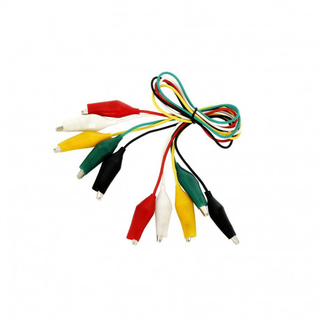 96-762# krokodillid 35mm juhtmega 45cm komplekt 5 pakk (10 tk.)