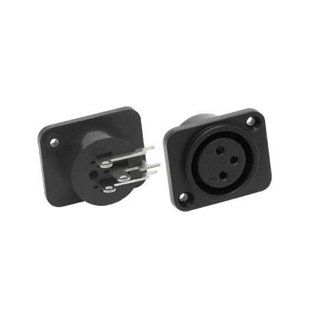 2242# Gniazdo mikrofonowe xlr 3p do obudowy plastik (10 tk.)