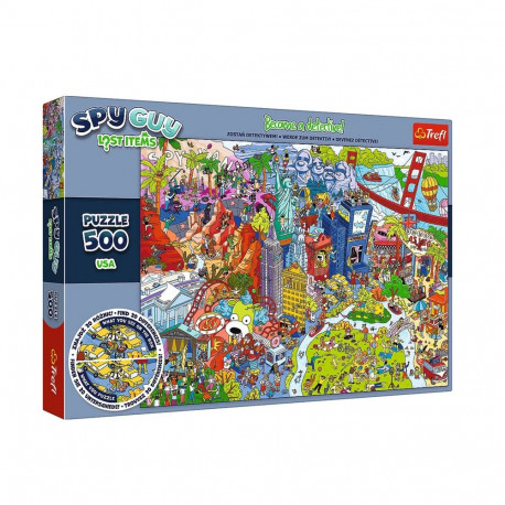 Puzzle - 500 - Spy Guy kadunud esemed - USA - Rodzina Treflików - Trefl 37480