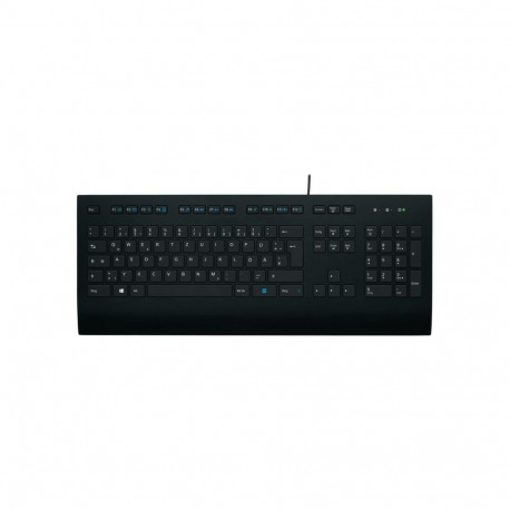 Klaviatuur K280e juhtmega DE-klahvistik plunger-lülititega ärikasutuseks, must