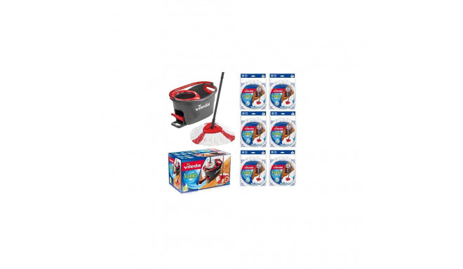 Mopp turbo EasyWring & Clean Box, must/punane