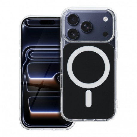 Case for Samsung A37 Clear Fusion Mag Cover compatible with MagSafe black