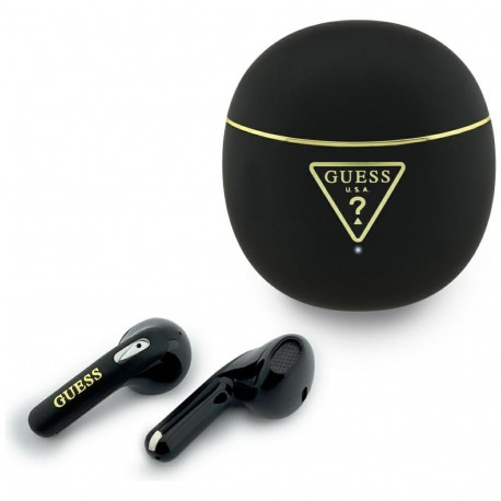 Wireless earphones Guess TWS GUTWSA15HETK (Small Round Script Print) black
