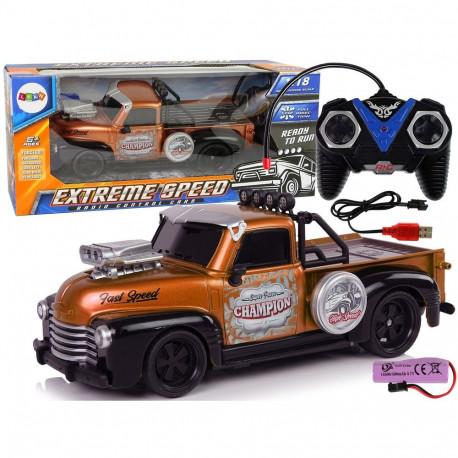 Auto Zdalnie Sterowane 1:18 Brązowe Pick-up