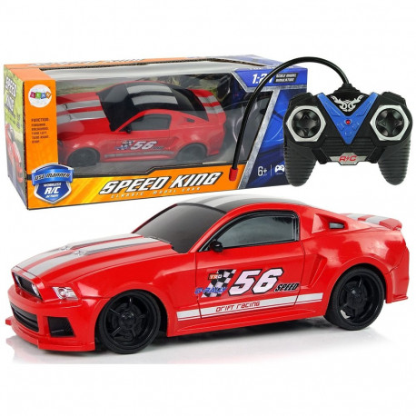 Auto sportlik R/C 1:24 võidusõidu punane toonitud klaasidega