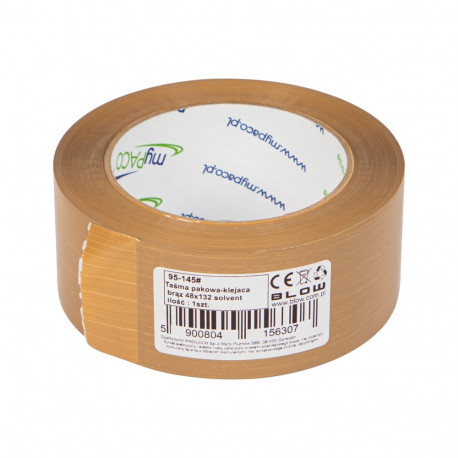95-145# Taśma pakowa-klejaca brąz 48x132 solvent (6 tk.)
