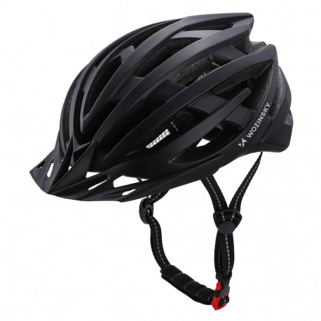 Wozinsky MTB Bike Helmet with USB Rear Light L - Black