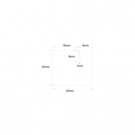 Focus fotoplokk väike 2,8cm, pähklipuu