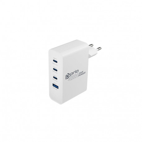 Prio 100W GaN Charger 3 x USB C + USB A QC 3.0