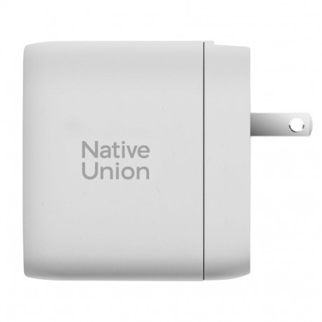 Native Union 67W USB-C PD 3-porti kiire GaN seinalaadija valge