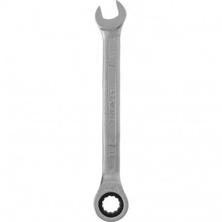 Klucz oczkowo-płaski z grzechotką, crv, 12mm, proline