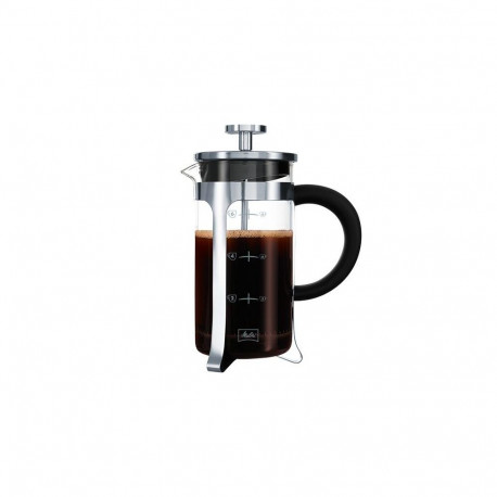 Melitta French Press Premium Black, Stainless steel, Transparent