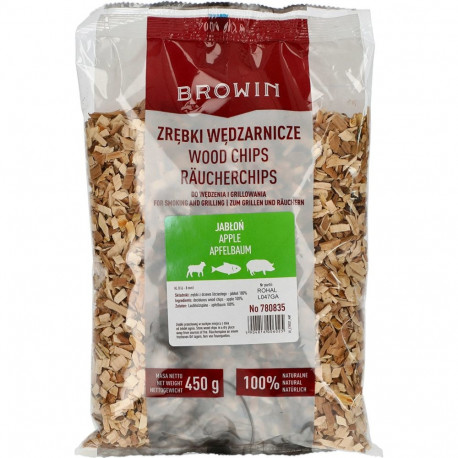 Browin Wood Chips 780835, 450g, 6-8mm, Apple Wood, Class 8, No Additives