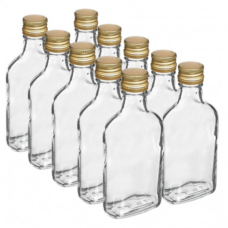 Browin Hip flask glass bottle 631411, 200ml, 10tk, kaanega, tüüp: viin