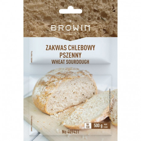 Browin Sourdough Starter with Yeast 409431, 23g, Wheat, for Bread up to 750g, with Malt, No Additive