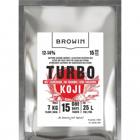 Browin Turbo Koji distiller’s yeast 403250, 50 g, 25 L