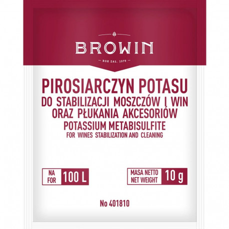 Browin Potassium Metabisulfite 401810, 10g, 0.5cm, 8cm, 7.5cm