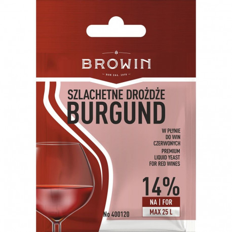 Browin Wine Yeast 400120, 20 ml, up to 14% alcohol, 5-25 L batch, liquid, for red wine production