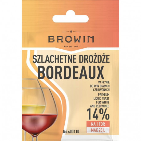 Bordeaux vedel veini pärm 20ml BROWIN 400110 13-32°C 25L