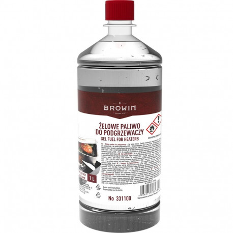Browin 331100 geelkütus 1l, etanoolipõhine, suitsu- ja lõhnatu, toiduohutu, 0,85 kg