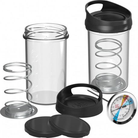Browin 313700 klaasist rõhuga singikeetja DUO komplekt, 2x450g, 8,2cm, 16,4cm, terasvedru, BPA-vaba