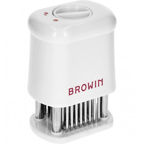 Lihapehmendaja turvablokiga BROWIN 311401, 56 roostevabast terasest tera, 5.5x7.7x10.8 cm