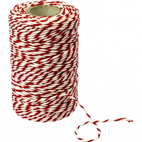 Browin 310205, puuvillane nöör liha sidumiseks, 55m, 240°C, valge-punane