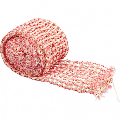 Browin 310115 meat netting, 18cm, 3m, elastic, red/cream, polyester with rubber, up to 220°C
