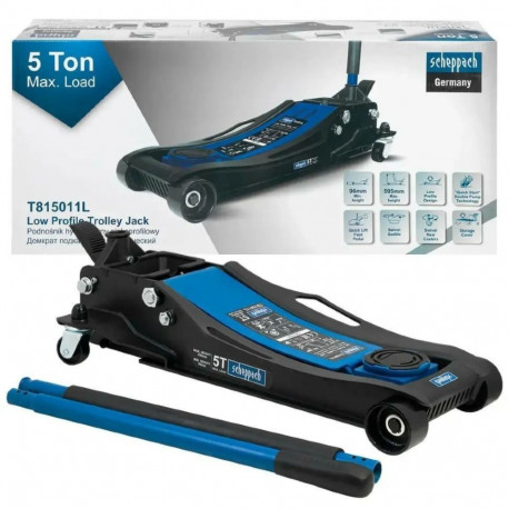 Madalprofiiliga hüdrauliline tungraud, SCHEPPACH, SCH-T815011L, 5T, 96-595mm, pedaaliga ja 2 pumbaga