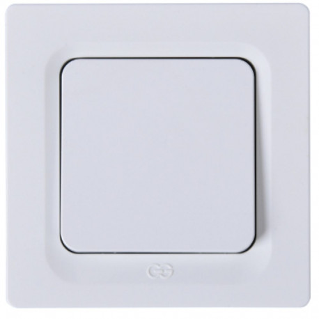 Slēdzis, z/a, 1 taustiņš, GEO balts, bez rāmīša 01569300-250101, GÜNSAN