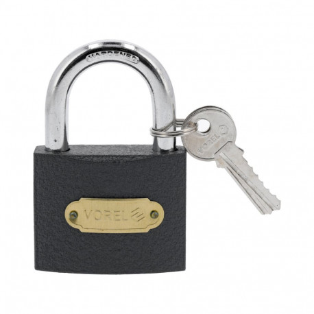 Vorel Lukk 77064, 63mm, malm, messing, 3 võtit, GRD