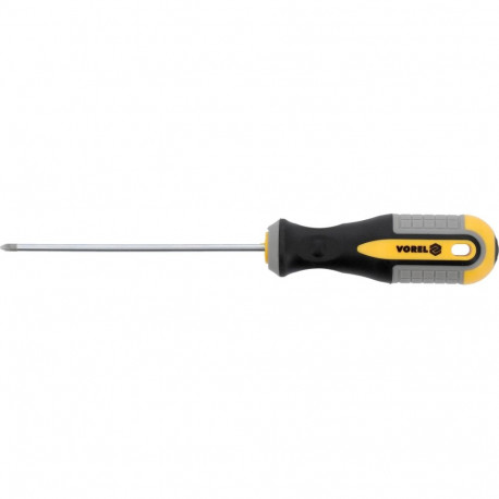 Vorel GRD Pozidrive kruvikeeraja PZ1x75mm 60933, 75mm, CRV 6150, satiin, magnetiseeritud, PP/TPR käe