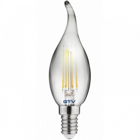 Gtv LED pirn E14 LD-C35FEP4-30L, 4 W, 300 lm, 2700 K, AC220-240V, 360°, FILAMENT hall