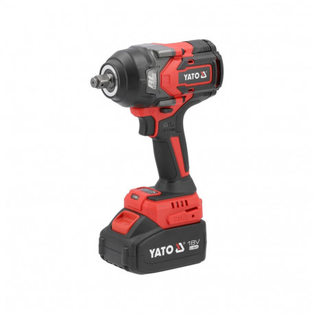 Yato YT-828071 Brushless Impact Wrench, 18V, 1/2", 1200Nm, 4Ah, 0-2400min⁻¹, 2200min⁻¹, 3.4kg, Li-Io