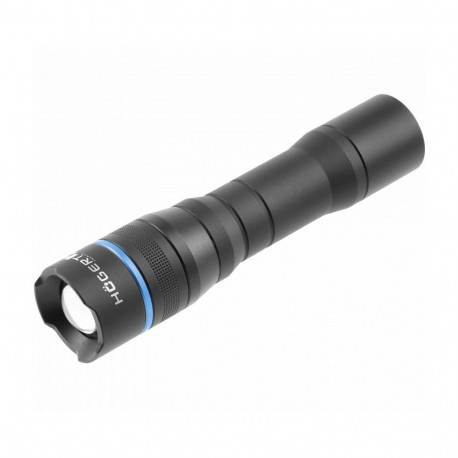 Hogert HT1E413 LED flashlight, 500 lm, IPX7, 4 modes, 3xAAA no battery, zoom function