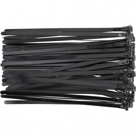 Yato vabastatavad kaablivitsad YT-70674, 7.6x250 mm, 50 tk, mustad, nailon PA66 UL 94 V-2, UV-kindla
