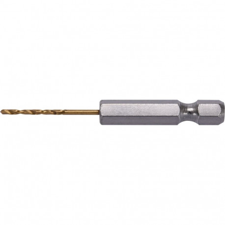 Yato Metal Drill Bit YT-44750, 1.5 mm, HSS 4241, 1/4" 6.3 mm, 63 mm, 18 mm, 135°, Hex Shank, Titaniu