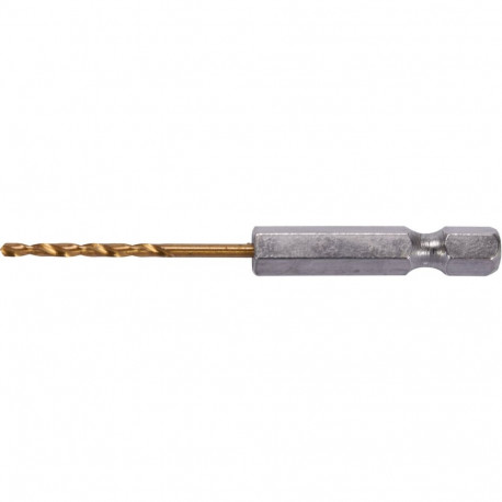 Yato Metal Drill Bit YT-44751, 2mm, HSS 4241, 1/4" 6.3mm, 72mm, 24mm, 135˚, titanium nitride coated,