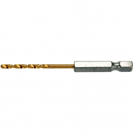 Yato Metal Drill YT-44752, 2.5mm, HSS 4241, 80mm, 30mm, 135˚, with ground, titanium coated