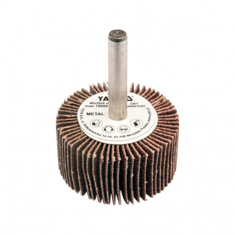 Flap Wheel W. Shaft 40X20X6 P100 YT-83354 YATO