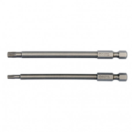 Yato kruvikeeraja otsikute komplekt YT-0491, 2 tk, T15, T27, 100 mm, Torx TR, S2 teras, liivapritsit