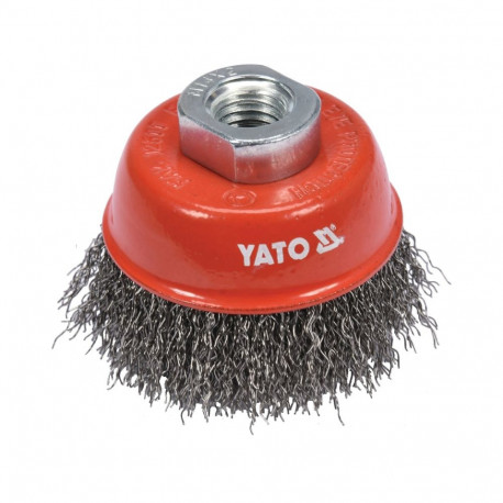 Yato Harja 65mm M14 Inox YT-47658, 65mm, M14, 12500p/min, roostevaba teras, keeratud traadist