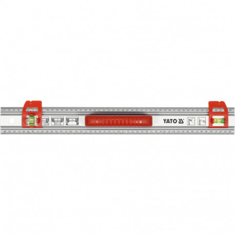 Yato YT-70713 Aluminium ruler 500 mm, 2 vials, 2 sliders, metric scale, GRD