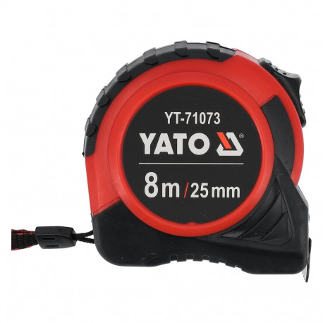 Yato Mõõdulint YT-71073, 8m, 25mm, teras, ABS, II klass, fikseeritud konks, klamber