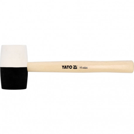 Yato YT-4604 kummihaamer, 780g, 341mm, 63mm, 117mm, puidust käepide, valge/must kumm