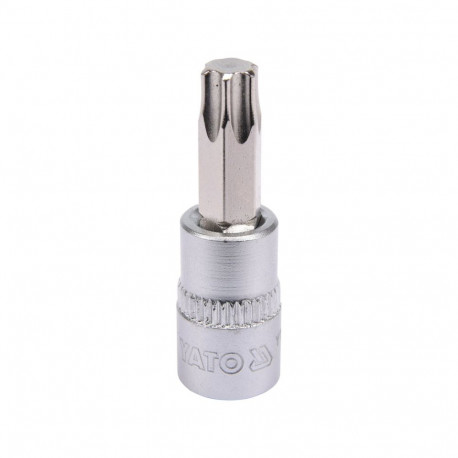 Yato YT-04307 Torx bit socket T40, 1/4", 37mm, 65Nm, DIN3120, HRC 58-62, S2, CRV 6150, chrome plated