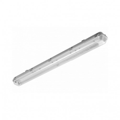 Hermētisks griestu gaismeklis, 1x120 T8 LED-J, G13, IP65 ,IK06, ABS/PS, pelēks; GT-HEL136-00 G-TECH