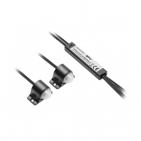 PIR kontaktivaba lüliti, 2 andurit, 2m, must; AE-WBEZDPIR2-20