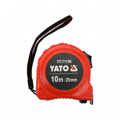Yato YT-71156 Tape Measure, 10m, 25mm, steel, nylon coated, ABS case, Class II, 2 locks, compact